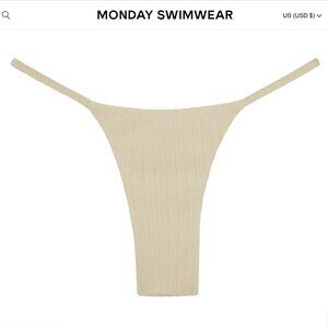 NWT Monday Swimwear Vanilla Matte Rib - Barbados Bottom — Petite (P)